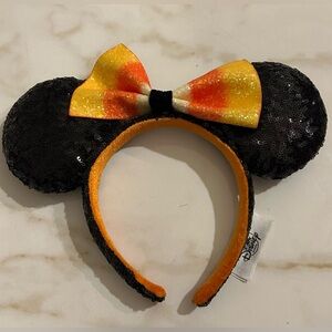 Disney Halloween Minnie Mouse Ears with Orange Bow Offical Disney Ears